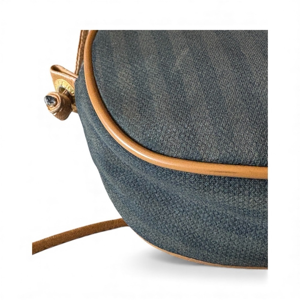 Vintage FENDI ROMA 1925 Brown and Tan Canvas and Leather Crossbody Bag - Picture 5 of 15